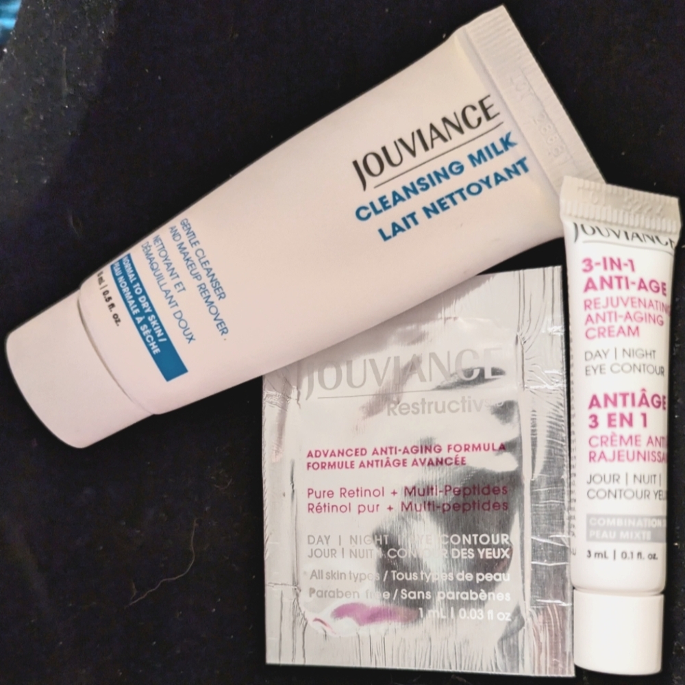 JOUVIANCE Smapler Set with Restructiv SRD, CLEANSING MILK & 3-IN-1 ANTIAGE